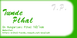tunde plhal business card